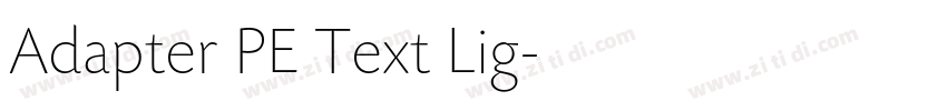 Adapter PE Text Lig字体转换